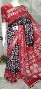 Batik Print Soft Cotton Saree