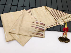 Premium Tussar Saree with ikkat border