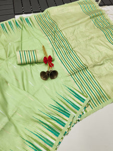 Premium Tussar Saree with ikkat border