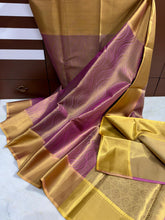 Load image into Gallery viewer, Kanchipuram style Banarasi soft tissue saree
