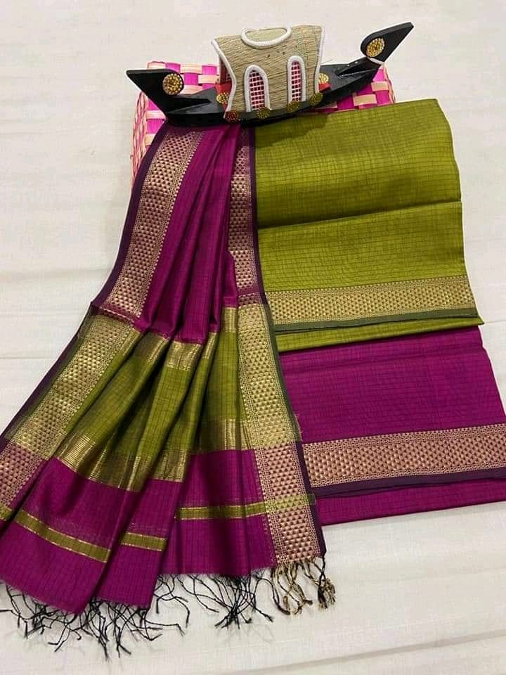 Pure Handloom Silk Cotton Dress Material