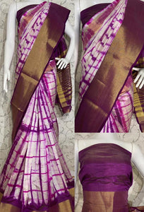 Tussar silk saree with blouse