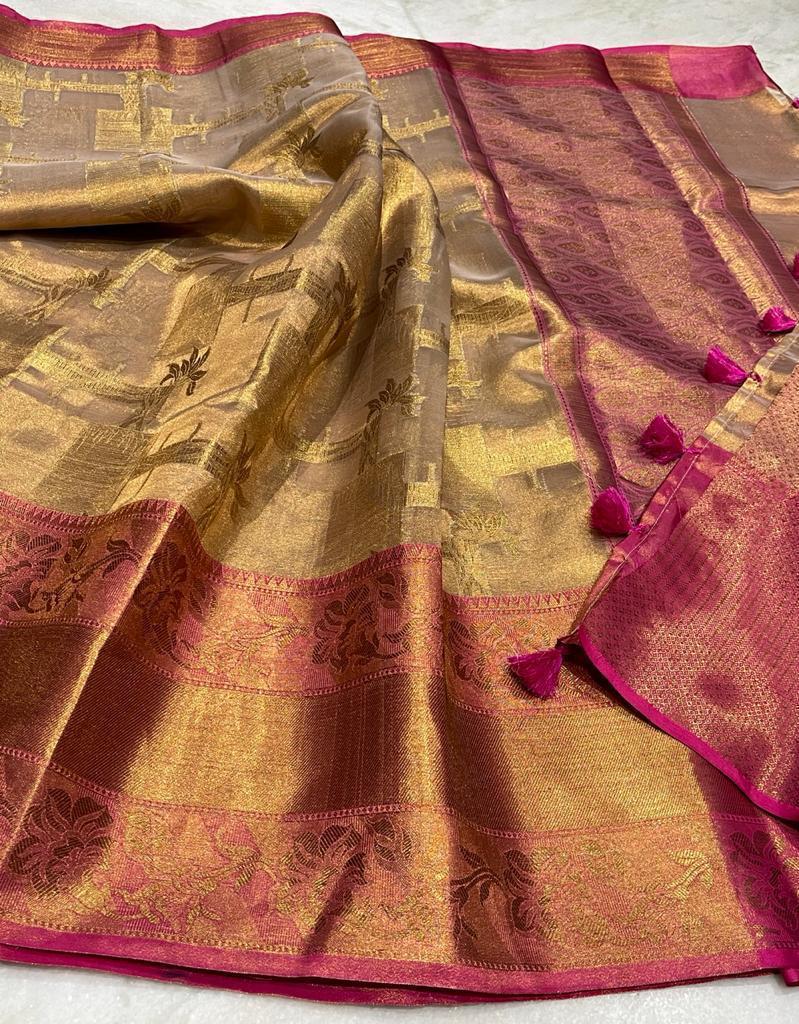 Find soft tissue saree with kanchi border by darsh_ collections_nlr near me  | Kottur, Nellore, Andhra Pradesh | Anar B2B Business App